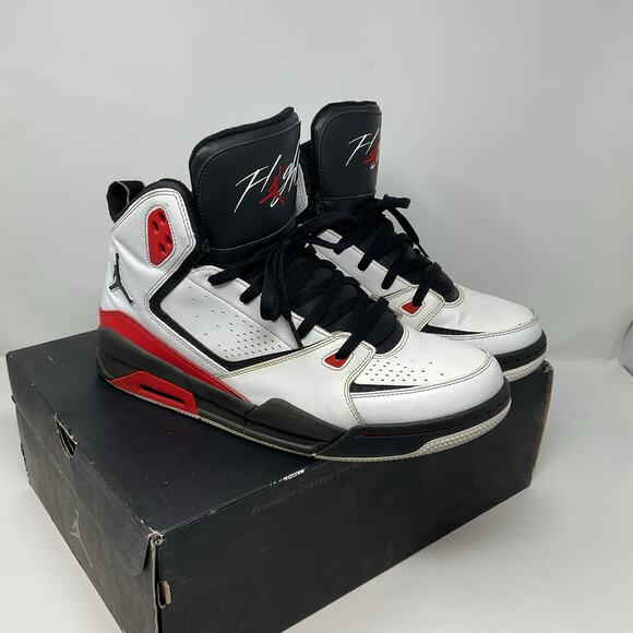 2012 Air Jordan SC2 Flight Basketball Shoes Red Black 454050-106 Men size 13 - Picture 1 of 12